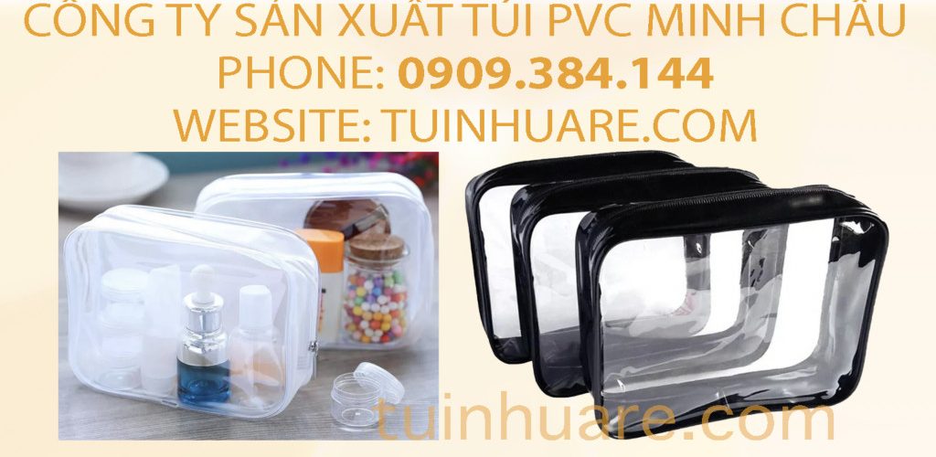 Xưởng may túi nhựa trong suốt đựng mỹ phẩm