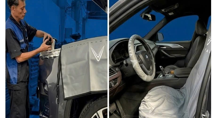 Xưởng may bộ phủ bảo vệ xe VinFast
