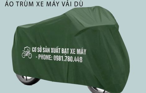 Xưởng may áo trùm xe máy in logo theo yêu cầu