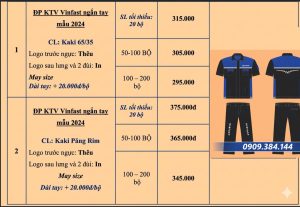 Xưởng may đồng phục KTV Vinfast