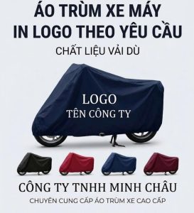 XƯỞNG MAY ÁO TRÙM XE IN LOGO QUẢNG CÁO THEO YÊU CẦU